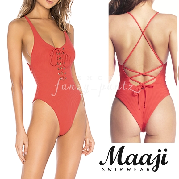 Maaji Other - New Maaji Cayenne Heavenly Lace Up One Piece Swim